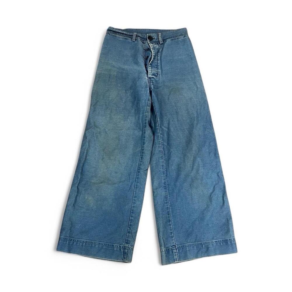 Caron Callahan Wide Leg Denim Chore Faded Workwear Women’s Size 4 Jeans